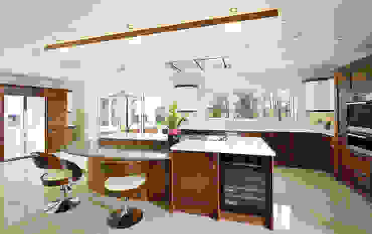 Mr & Mrs Broomhead Walnut & White Gloss Kitchen Room Modern Kitchen