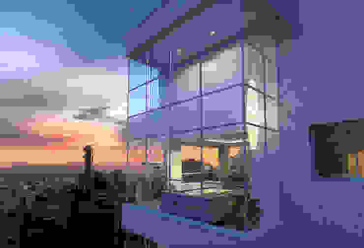 Estar na fachada André Petracco Arquitetura Salas de estar modernas