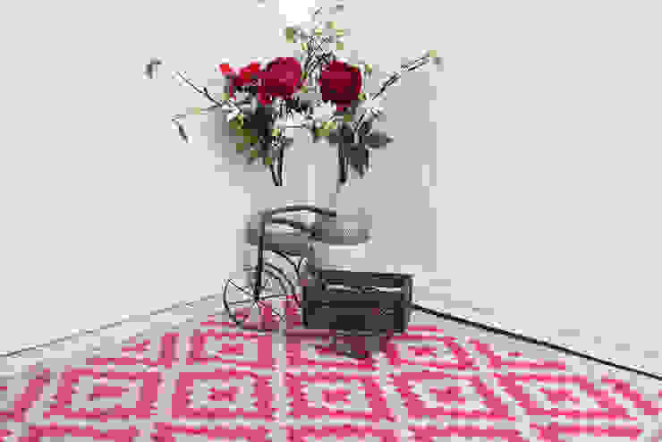 pink and green outdoor rug