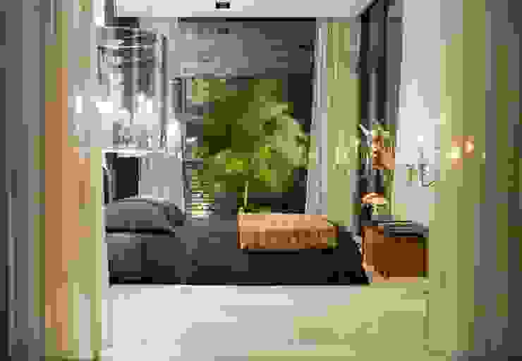 Living in a Box - Schlafbereich Raumfreiheit Moderne Schlafzimmer Pflanze,Gebäude,Eigentum,Dekoration,Kompfort,Zimmerpflanze,Holz,Textil,Vorhang,Innenarchitektur