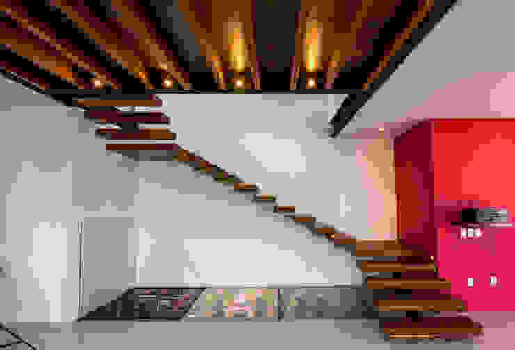 Escaleras y acceso a la cava BANG arquitectura Pasillos, vestíbulos y escaleras de estilo moderno