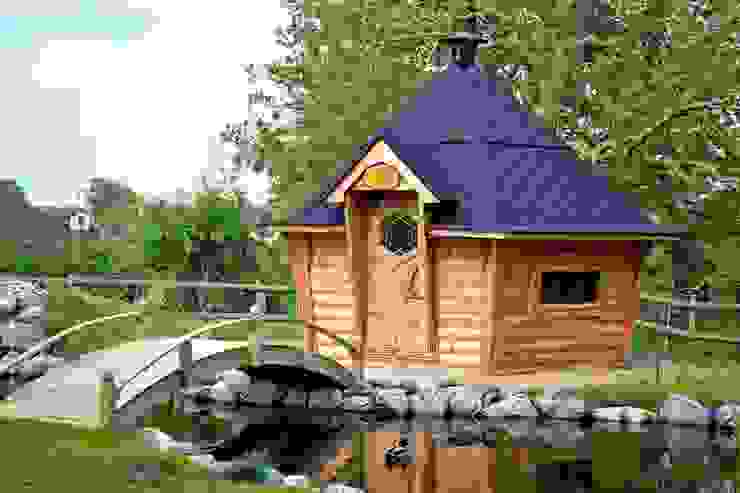 A 10m² barbecue cabin at a house in Warwickshire. Arctic Cabins Scandinavian style garden