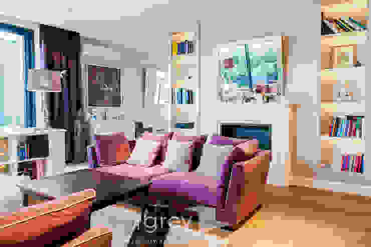 NY Style Apartment TiM Grey Interior Design Klasyczny salon