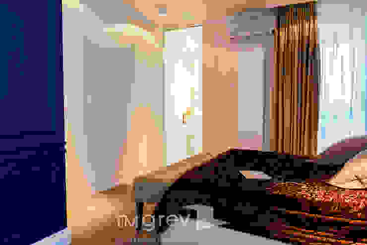 NY Style Apartment TiM Grey Interior Design Klasyczna sypialnia