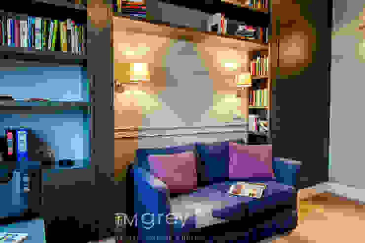 NY Style Apartment TiM Grey Interior Design Klasyczne domowe biuro i gabinet
