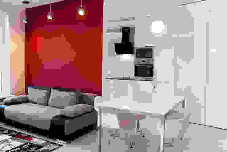 APARTAMENT NA SASKIEJ KĘPIE, YNOX Architektura Wnętrz YNOX Architektura Wnętrz Modern living room
