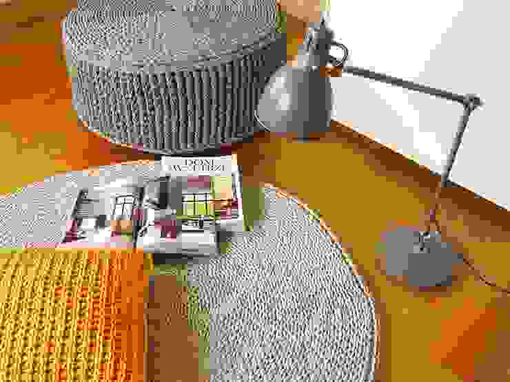 Handmade crochet rug, crochet carpet, round rug, knitted carpet, knitted rug, model COPENHAGEN. material cotton, color 12 RENATA NEKRASZ art & design Parede e pisoTapetes e alcatifas