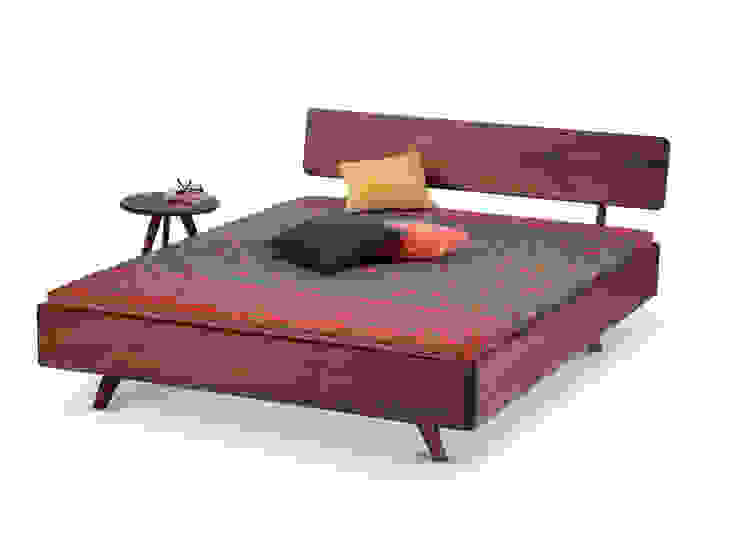DONNA Bett mit Rückenlehne 01 & Beistelltisch Holzmanufaktur Stuttgart Moderne Schlafzimmer Massivholz Massivholz,Betten,Nachttische,Schlafen,Sideboard,Sideboard,Betten und Kopfteile