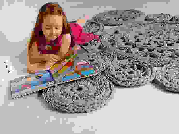Gestrickt, gemacht crochet teppich, bürgersteig, gehäkelte osmane, modell LILLE, farbe color 13 RENATA NEKRASZ art & design Boden Teppiche und Läufer