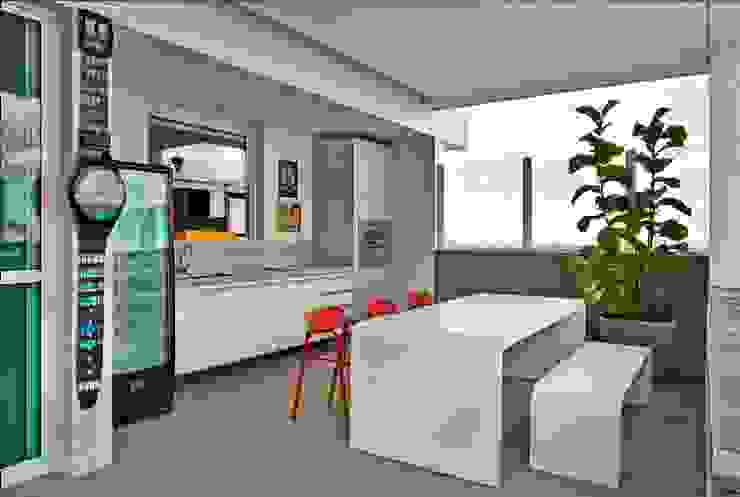 Cobertura Gutierrez Cassio Gontijo Arquitetura e Decoração Varandas, alpendres e terraços modernos