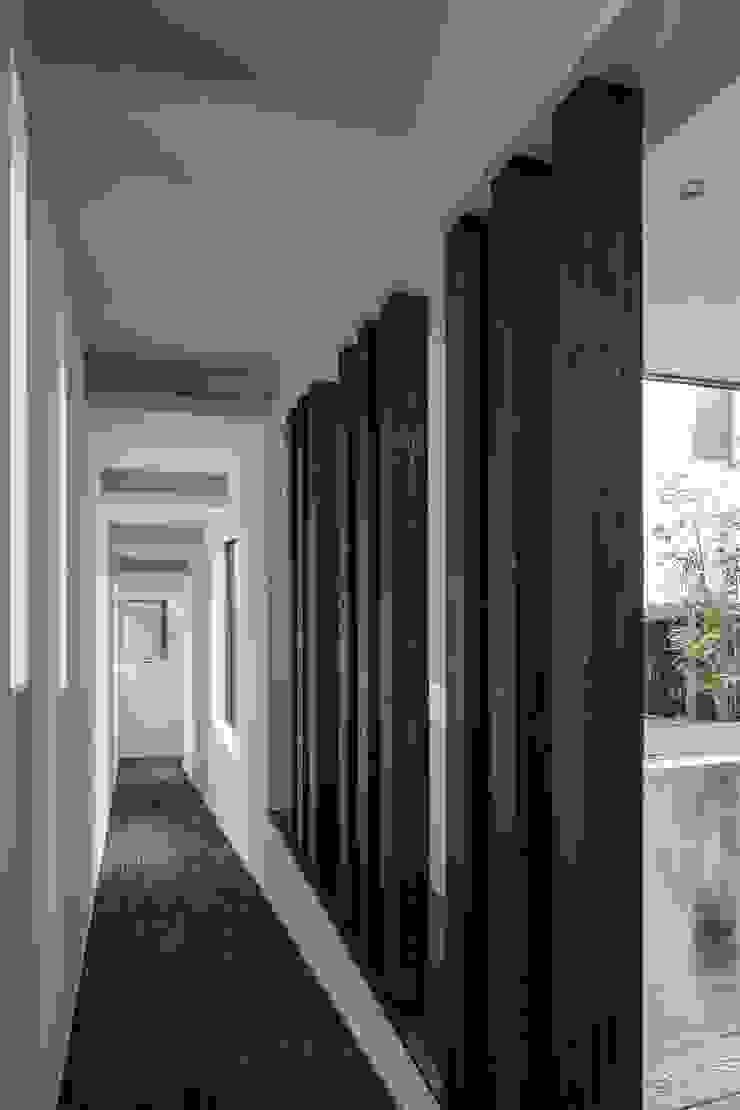 スロープの家（spairal court）愛犬家住宅, 前田敦計画工房 前田敦計画工房 Pasillos, vestíbulos y escaleras de estilo moderno