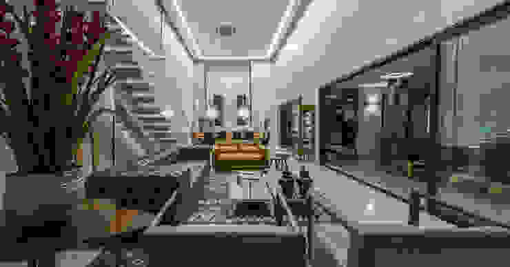 Living RABAIOLI I FREITAS Salas de jantar modernas