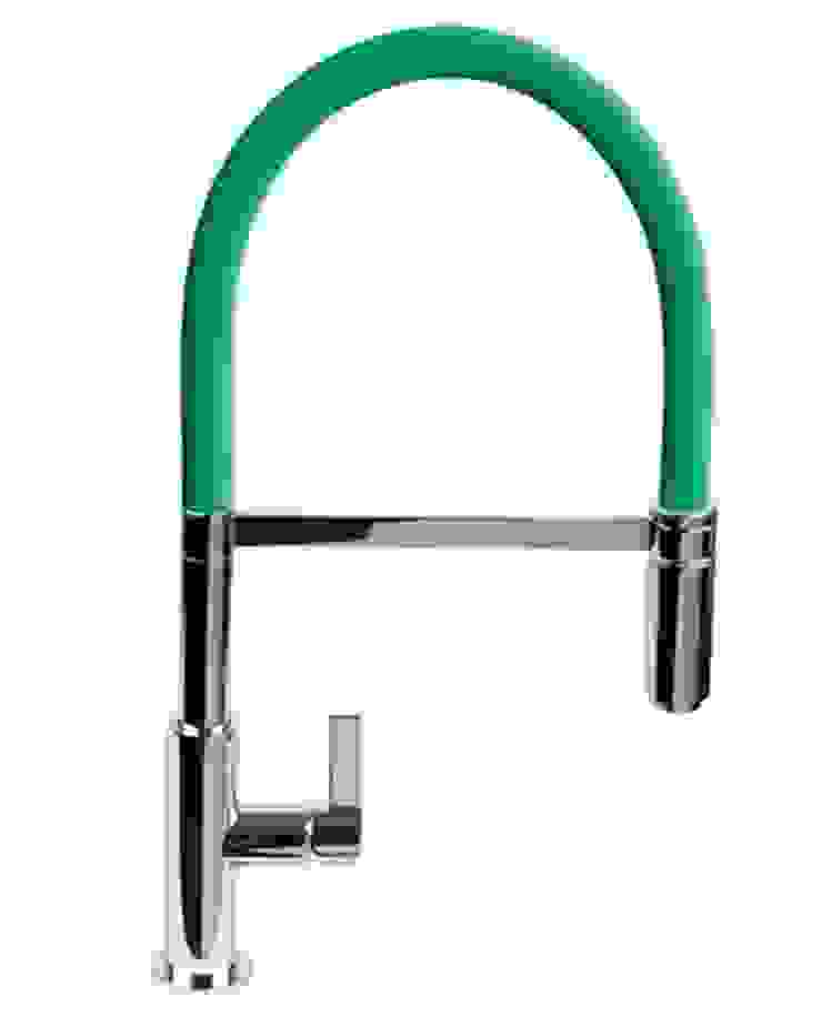 Luxury Spirali Designer Sink Mixer - Feature Green Hose Lime Kitchen and Bathroom KitchenSinks & taps