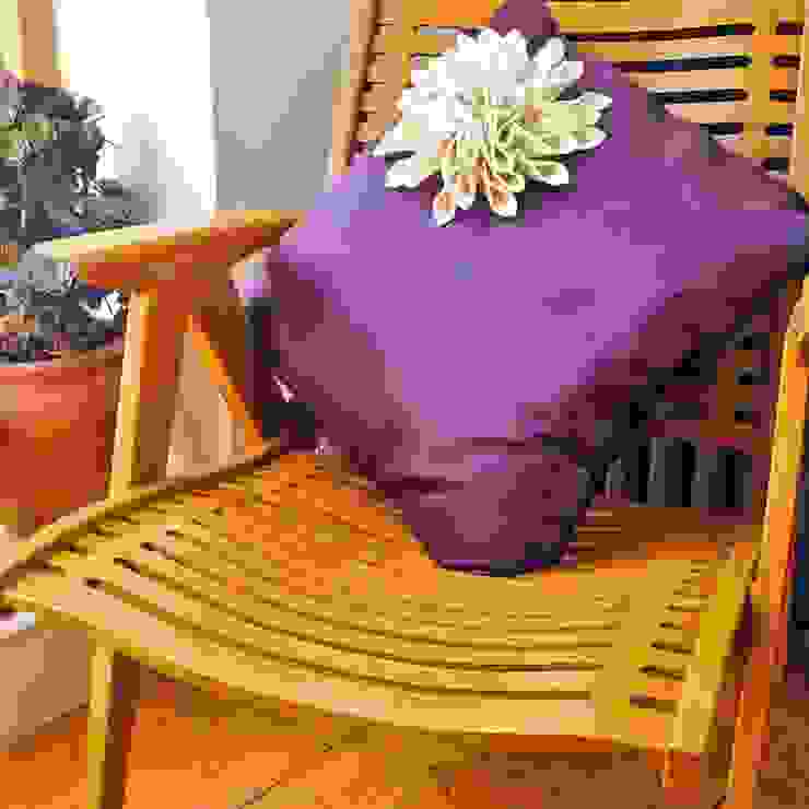 Purple Dahlia Cushion stylechapel Modern balcony, veranda & terrace Accessories & decoration