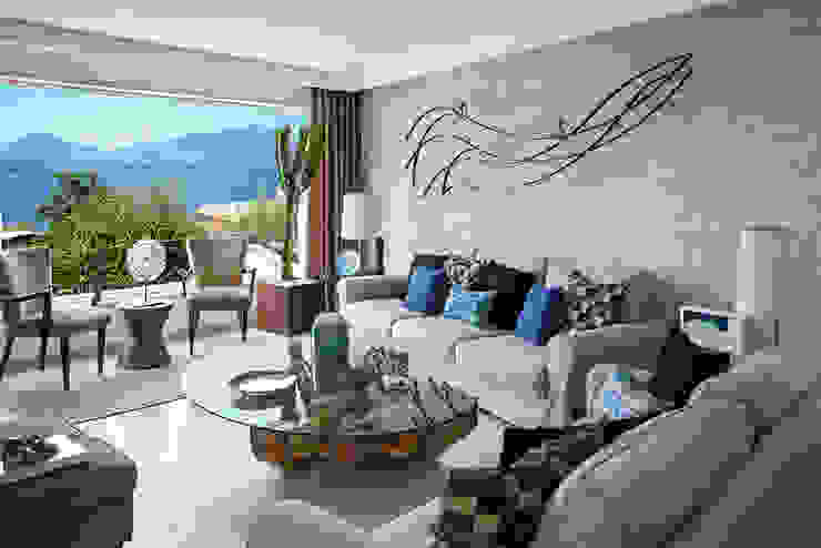 Casa Monte di Procida: Una casa dei primi del novecento su due piani con ampia vista sul mare, PDV studio di progettazione PDV studio di progettazione Mediterranean style living room Sofas & armchairs