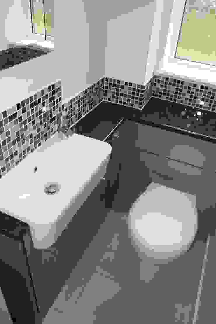 Salvador Grey Mosaic Room Setting Target Tiles Minimalist style bathroom
