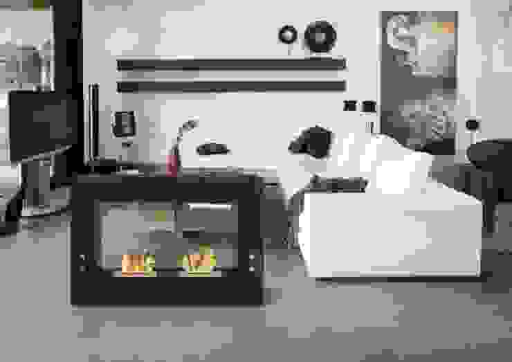 Biolareira Barcelona: Sala de estar  por Clearfire - Lareiras Etanol