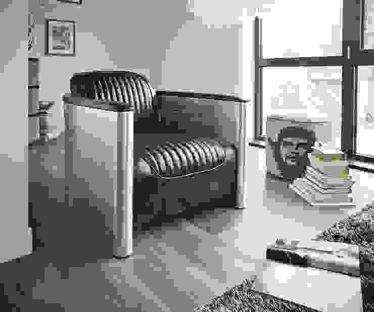 Sessel Dantos Schwarz Aluminum Antik Optik mit Nieten homify Ausgefallene Wohnzimmer Sofas und Sessel