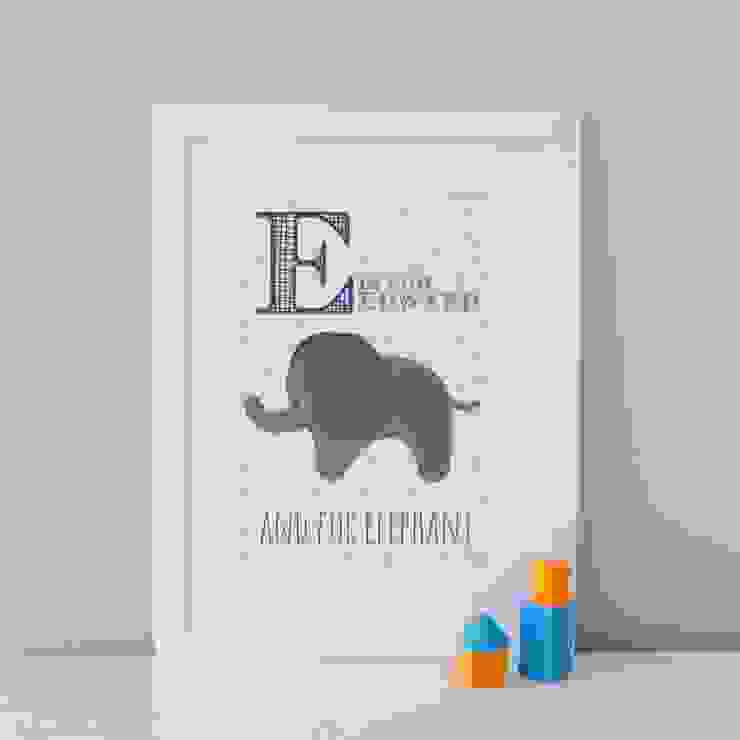 E is for Elephant :: Personalised Print Hope & Rainbows Nursery/kid's roomAccessories & decoration