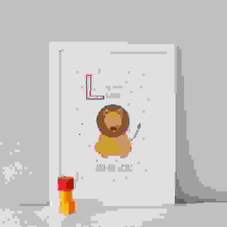 L is for Lion :: Personalised Print Hope & Rainbows Nursery/kid's roomAccessories & decoration