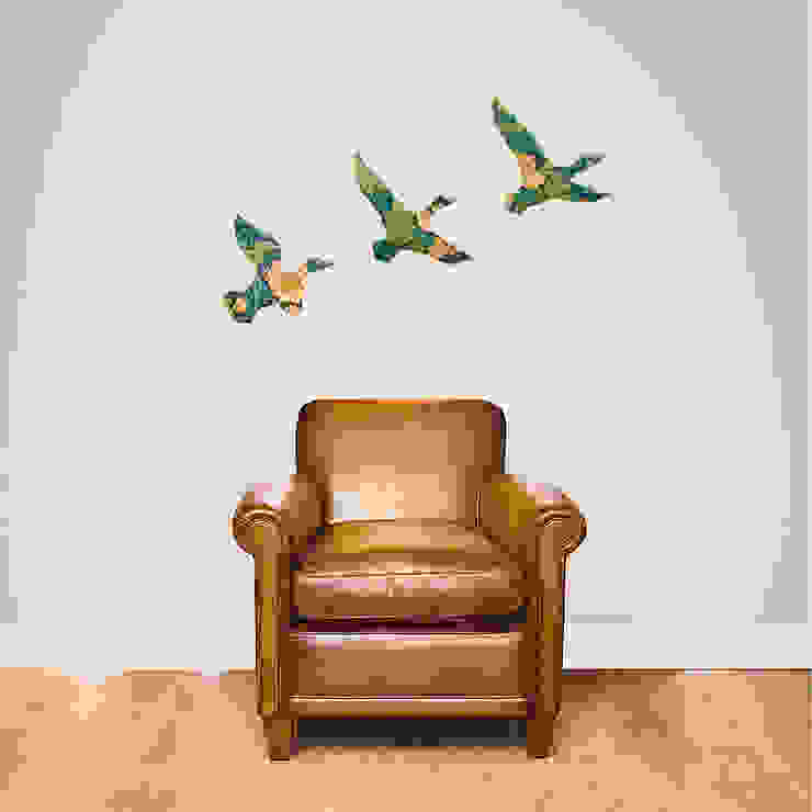 Set Of Vintage Wallpaper Wooden Flying Ducks By Ava Bea Homify