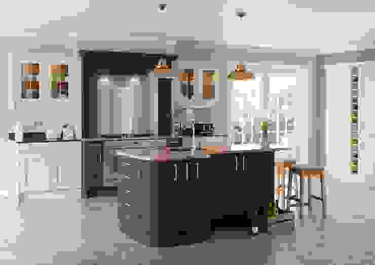 Saltaire Painted Graphite Shaker Island | Sigma 3 Kitchens Sigma 3 Kitchens Dapur Klasik