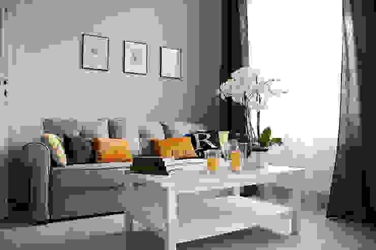Mieszkanie w szarości , Grey shade interiors Grey shade interiors Salones de estilo ecléctico