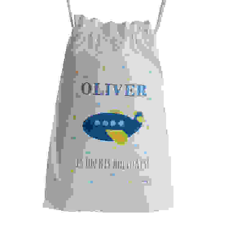 Holiday Drawstring Bag :: Aeroplane Hope & Rainbows Nursery/kid's roomStorage