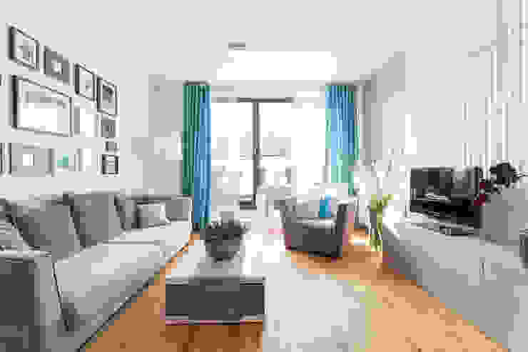 Mieszkanie – Warszawa – 85 m2 Mprojekt Nowoczesny salon
