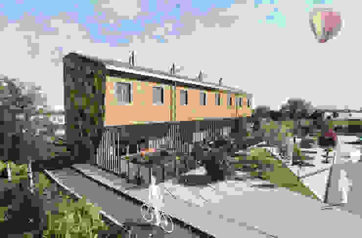 Mild Homes / NZEB Social Housing - Modena, ia2 studio associato ia2 studio associato Case moderne Cielo,Nuvola,Pianta,Edificio,Aerostato,Finestra,Mongolfiera,Albero,Casa,Palloncino