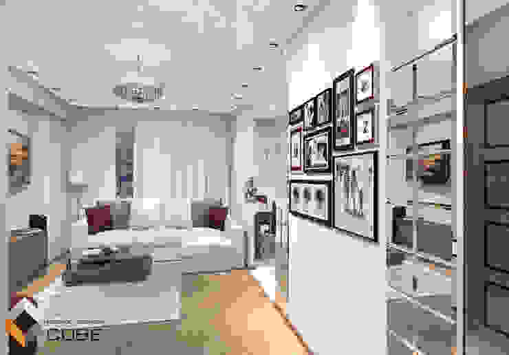 Лаборатория дизайна 'КУБ' Minimalist living room