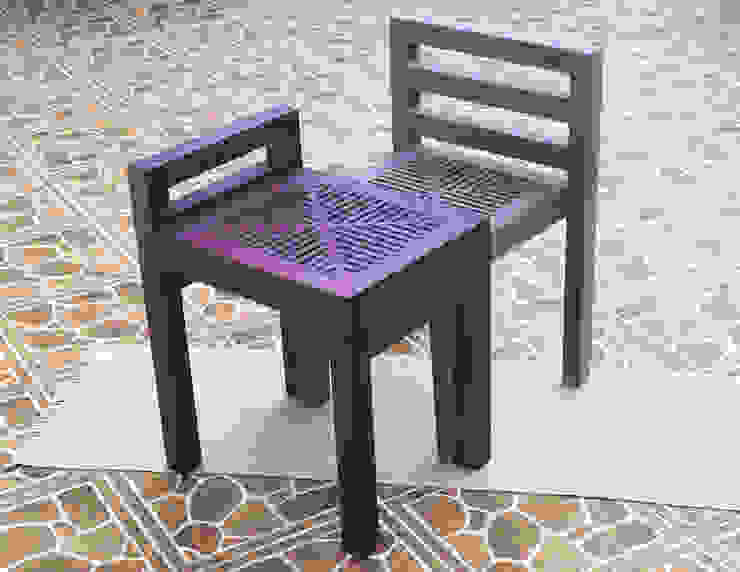 LA COMPARTIDA, APOTEMA Estudio de Diseño APOTEMA Estudio de Diseño Dining roomChairs & benches MDF Purple/Violet