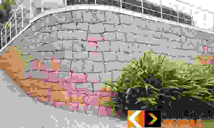 Muro de Arrimo, Estância Pedras Estância Pedras Tường & sàn phong cách mộc mạc