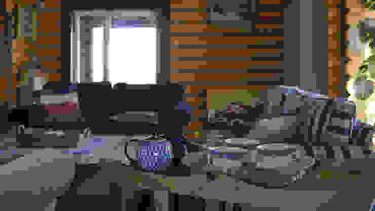 Shachebol House Salas de estar rústicas por Alena Kazimirava Rústico