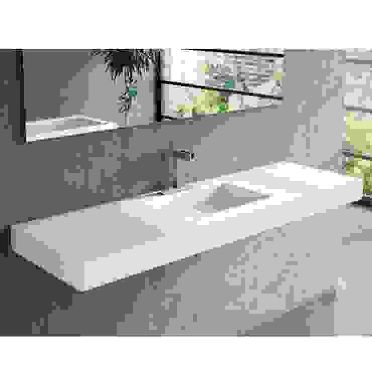 Lavabo de Corian® SQUARE con Encimera a medida., Baños de Autor Baños de Autor Moderne Badezimmer Waschbecken