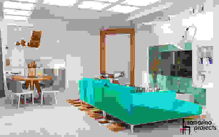 Samarina projects Salas de estar minimalistas