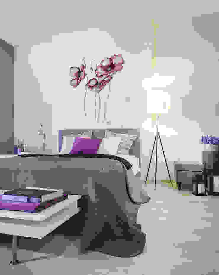 Flores violetas Murales Divinos Dormitorios de estilo moderno