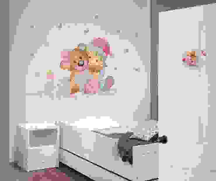 Bebé con osito Murales Divinos Dormitorios infantiles de estilo moderno