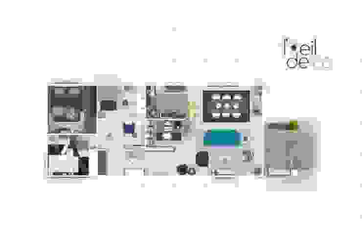 Appartement de 76 m² pour un homme seule et sa fille, L'Oeil DeCo L'Oeil DeCo Moderne Esszimmer