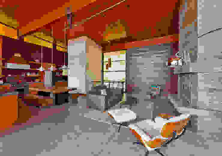 Coeur D'Alene Residence Uptic Studios Modern living room