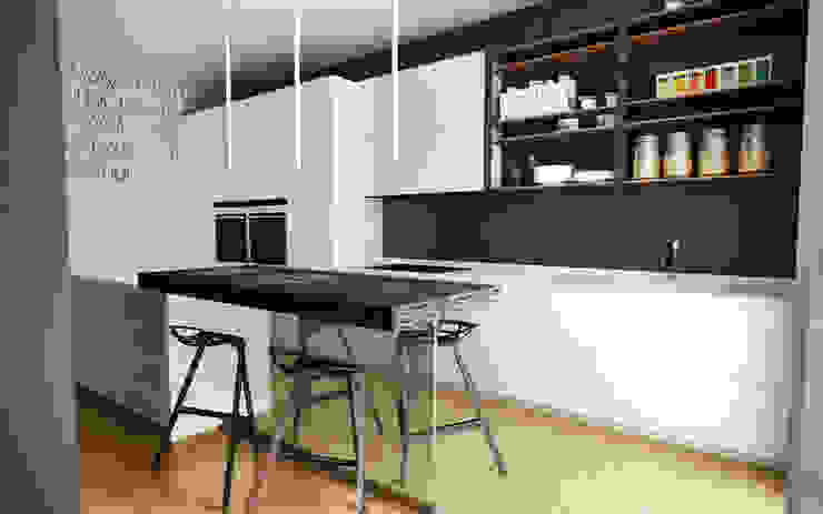 Una abitazione anni '70 riportata a nuovo splendore HP Interior srl Cucina moderna