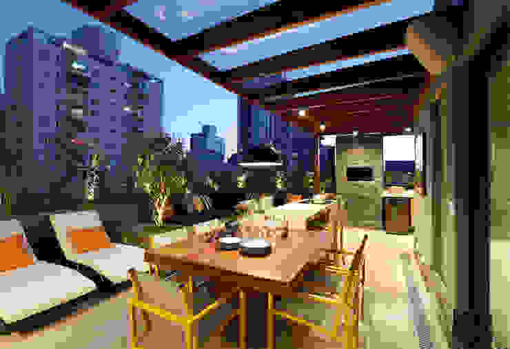 Cobertura - Pinheiros, MANDRIL ARQUITETURA E INTERIORES MANDRIL ARQUITETURA E INTERIORES Moderner Balkon, Veranda & Terrasse