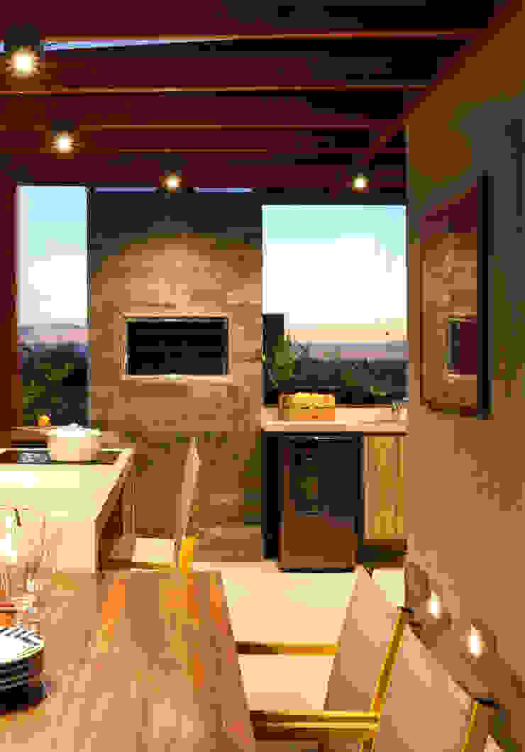 MANDRIL ARQUITETURA E INTERIORES Modern balcony, veranda & terrace