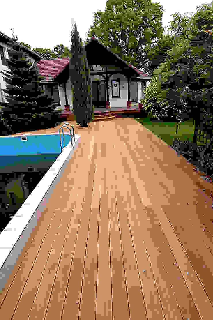 Taras drewniany. Realizacja w Żarach. PHU Bortnowski
