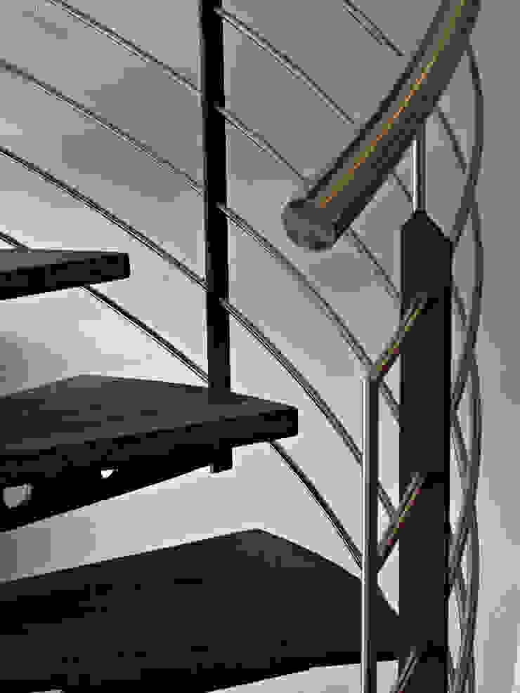 Moderne Spindel Brandschutz Treppe Aus Stahl Mit Eichen Stufen