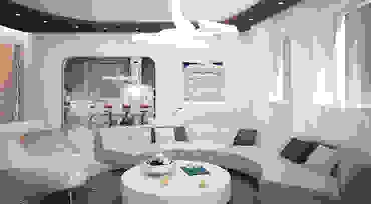 Salas de estar minimalistas por Студия Максима Рубцова. Minimalista