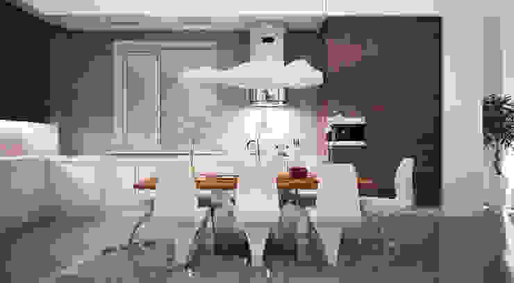 Cozinhas minimalistas por Студия Максима Рубцова. Minimalista