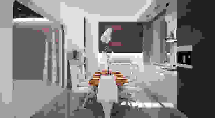 Cozinhas minimalistas por Студия Максима Рубцова. Minimalista