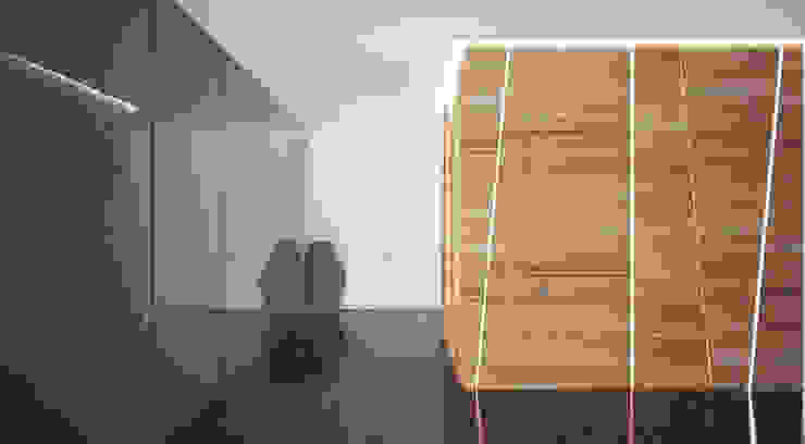 Corredores, halls e escadas minimalistas por Студия Максима Рубцова. Minimalista