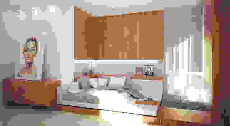 Quartos minimalistas por Студия Максима Рубцова. Minimalista